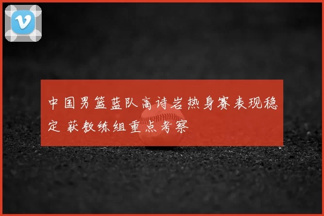 中国男篮蓝队高诗岩热身赛表现稳定 获教练组重点考察