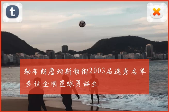 勒布朗詹姆斯领衔2003届选秀名单 多位全明星球员诞生